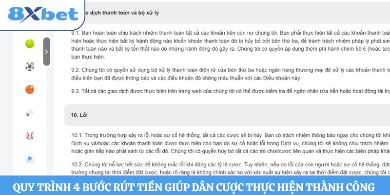 Quy trình 4 bước rút tiền giúp dân cược thực hiện thành công 